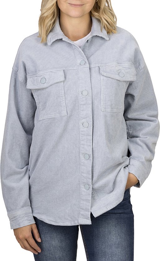 DENIMFY Dames Overhemdjas DFSophia bequem Blauw M Volwassenen