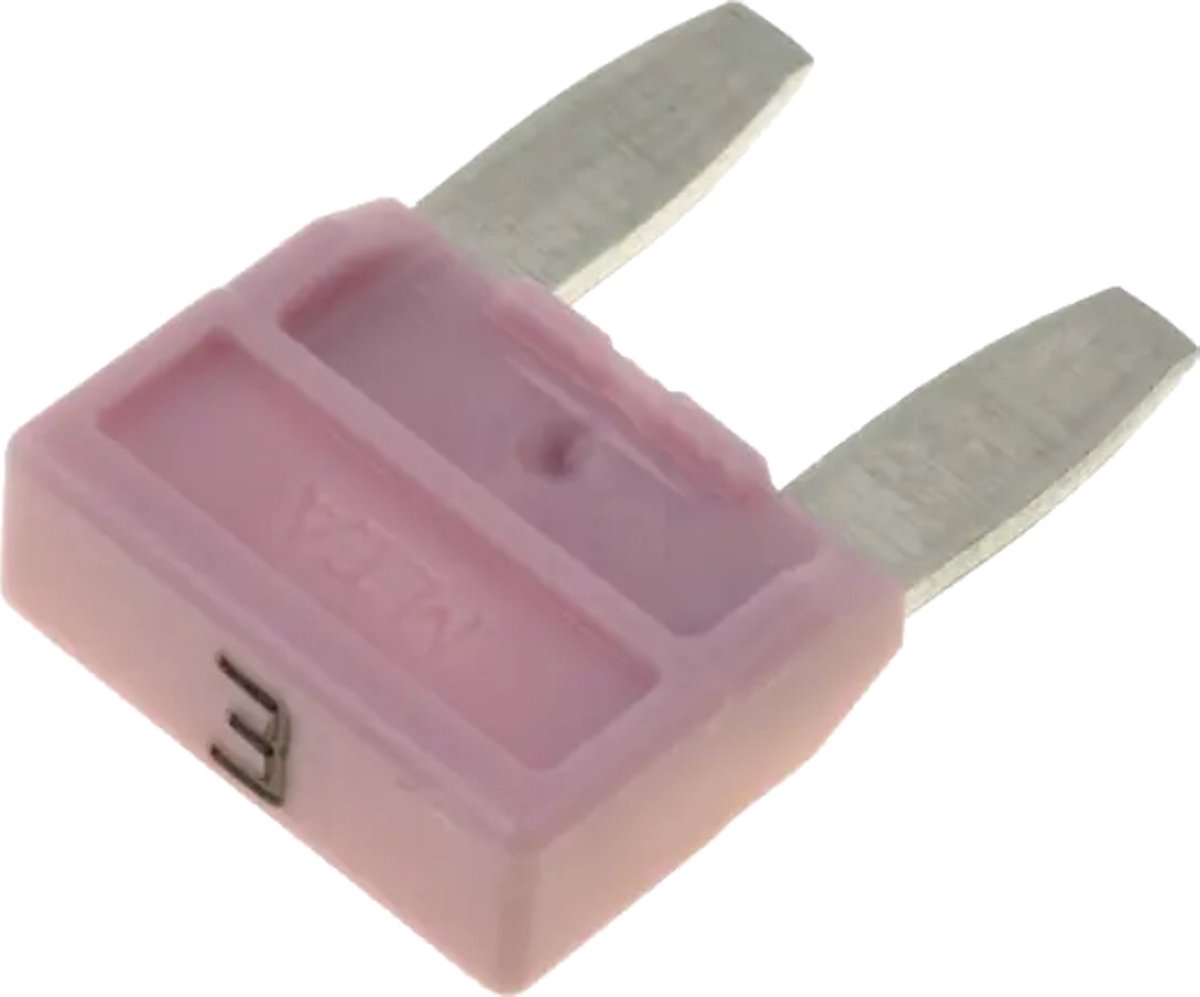 Mini Autozekering - 3 Ampere - Paars - 10 stuks