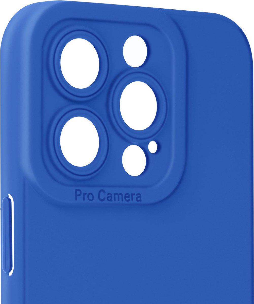 Avizar Hoes Geschikt voor iPhone 15 Pro Beveiligde camera, Blauw