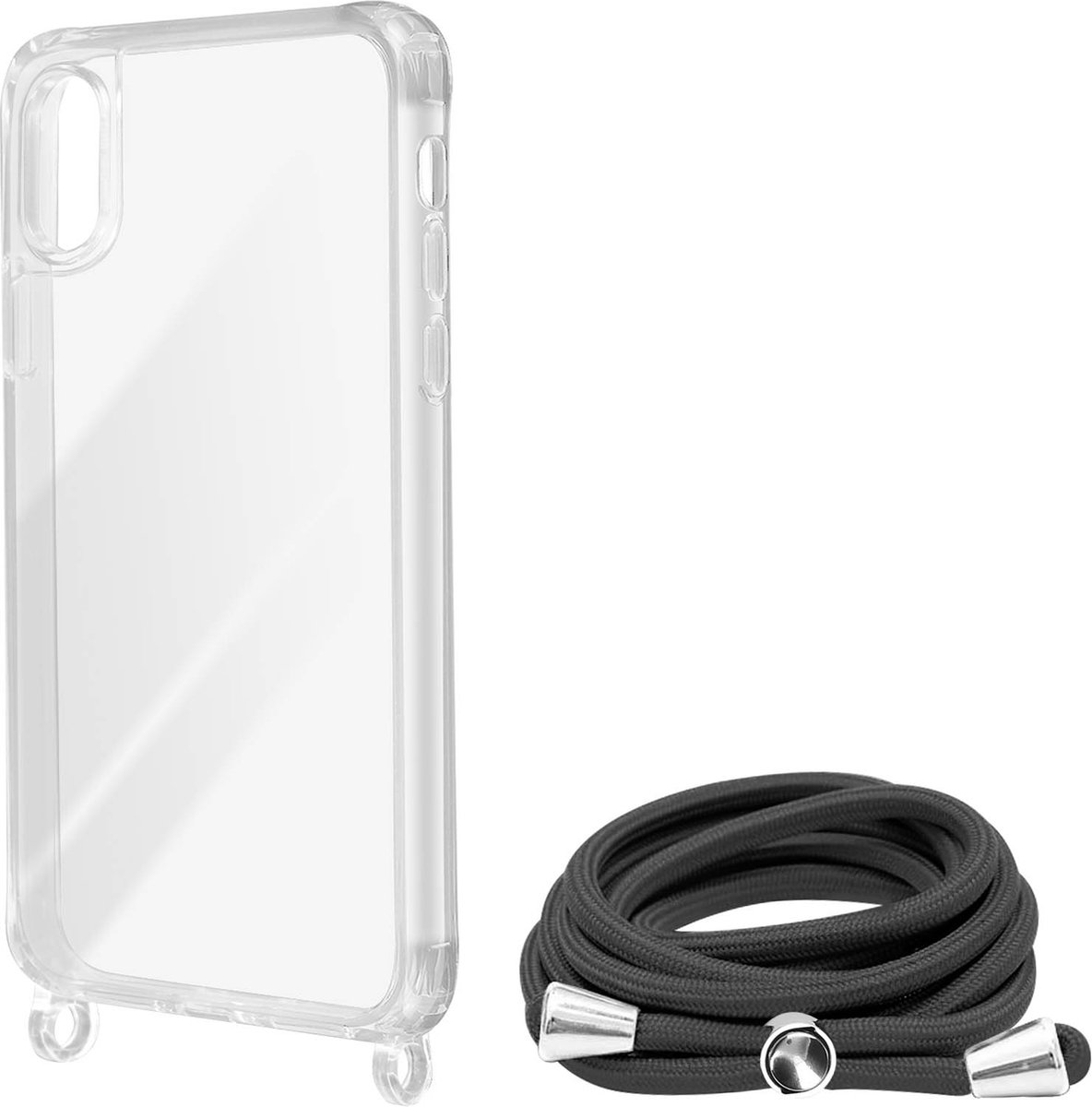 Avizar Koordhoesje Geschikt voor iPhone XR Stijf, Corda-serie, Transparant