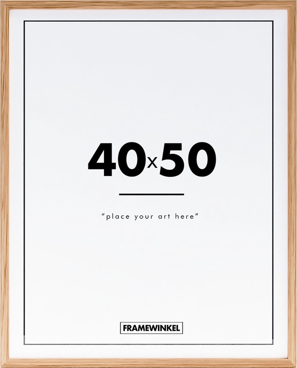 Fotolijst - Framewinkel - Premium Hout - Fotomaat 40x50 cm - Posterlijst - Fotolijstje - Eik