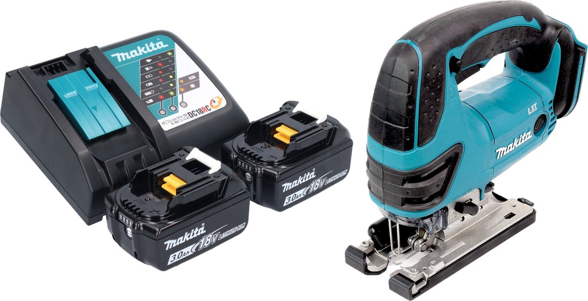 Makita DJV 180 RFX accu-decoupeerzaag 18 V 135 mm + 2x accu 3,0 Ah + oplader