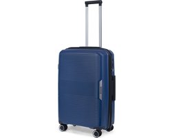 TravelZ Swinger middenmaat koffer 67cm met Expander- Sterke Lichtgewicht Trolley 75 ltr met TSA-slot - Blauw TravelZ Swinger middenmaat koffer 67cm met Expander- Sterke Lichtgewicht Trolley 75 ltr met TSA-slot - Blauw