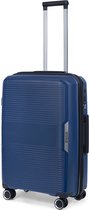 TravelZ Swinger middenmaat koffer 67cm met Expander- Sterke Lichtgewicht Trolley 75 ltr met TSA-slot - Blauw