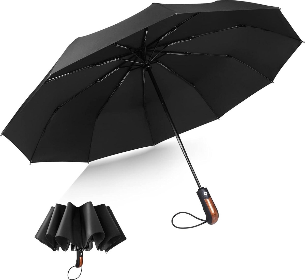 Winddichte Opvouwbare Paraplu Storm Automatische Parasol UV-bescherming Teflon Waterbestendige Zakelijke Paraplu - voor Zon en Regen - Draagbaar Reisparaplu — cadeau in Mode & Accessoires - foto 3