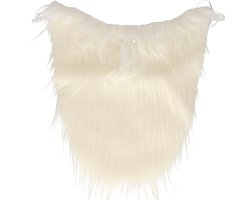 Faram Carnaval/verkleed accessoires baard - half lang - wit - aan elastiek - kabouter/oude man
