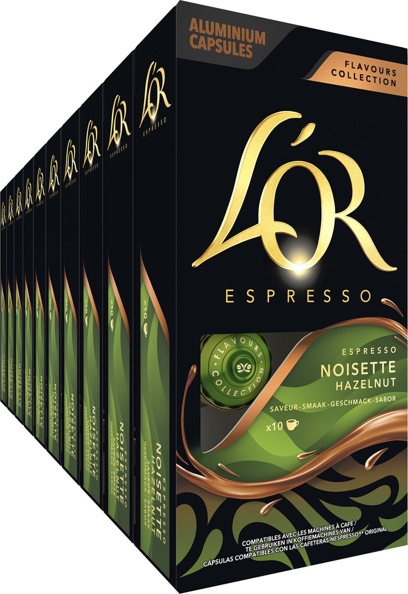 L'OR espresso hazelnut koffiecups - 10 x 10 capsules