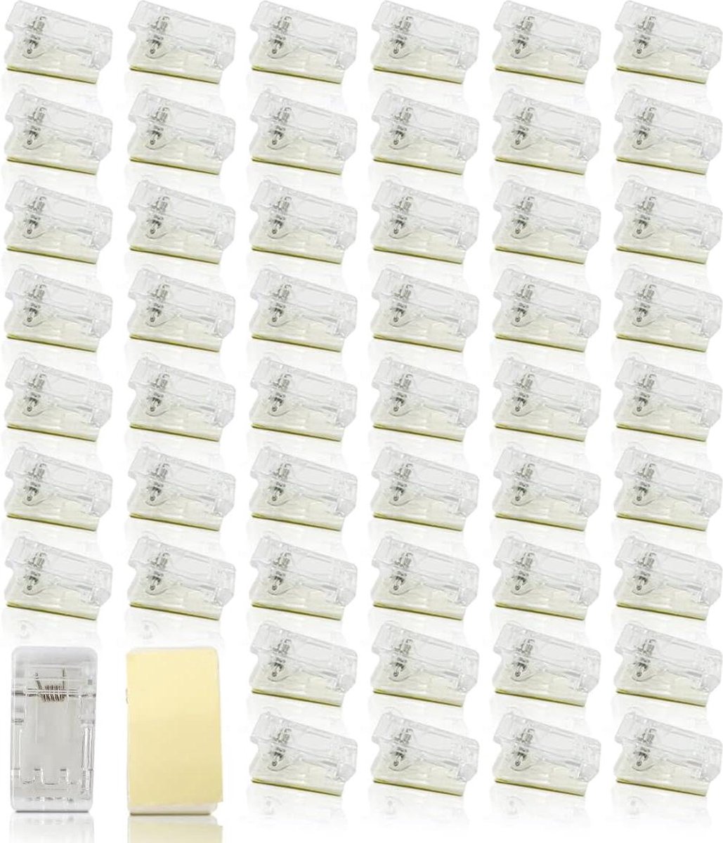 Zelfklevende Tapestry Opknoping Clips - 50 Stuks Kleverige Fotoclips Lente Clips - Thuiskantoor Muurclips