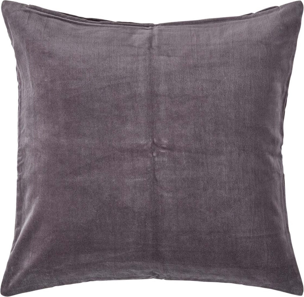 Homescapes fluwelen kussenhoes in antraciet, 60 x 60 cm