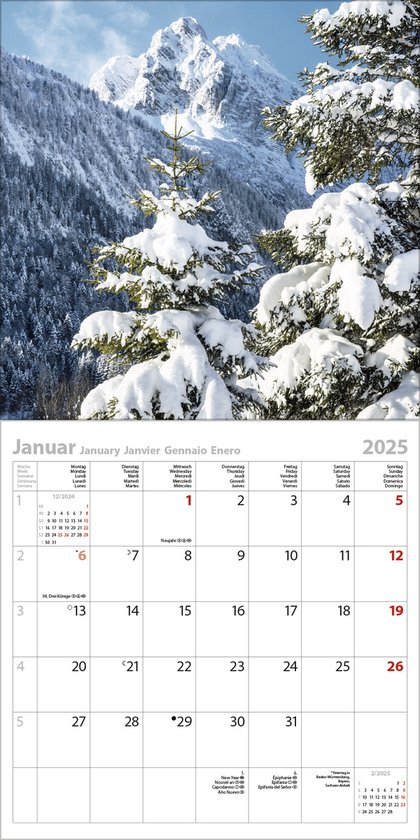 Alpen Kalender 2025 | bol