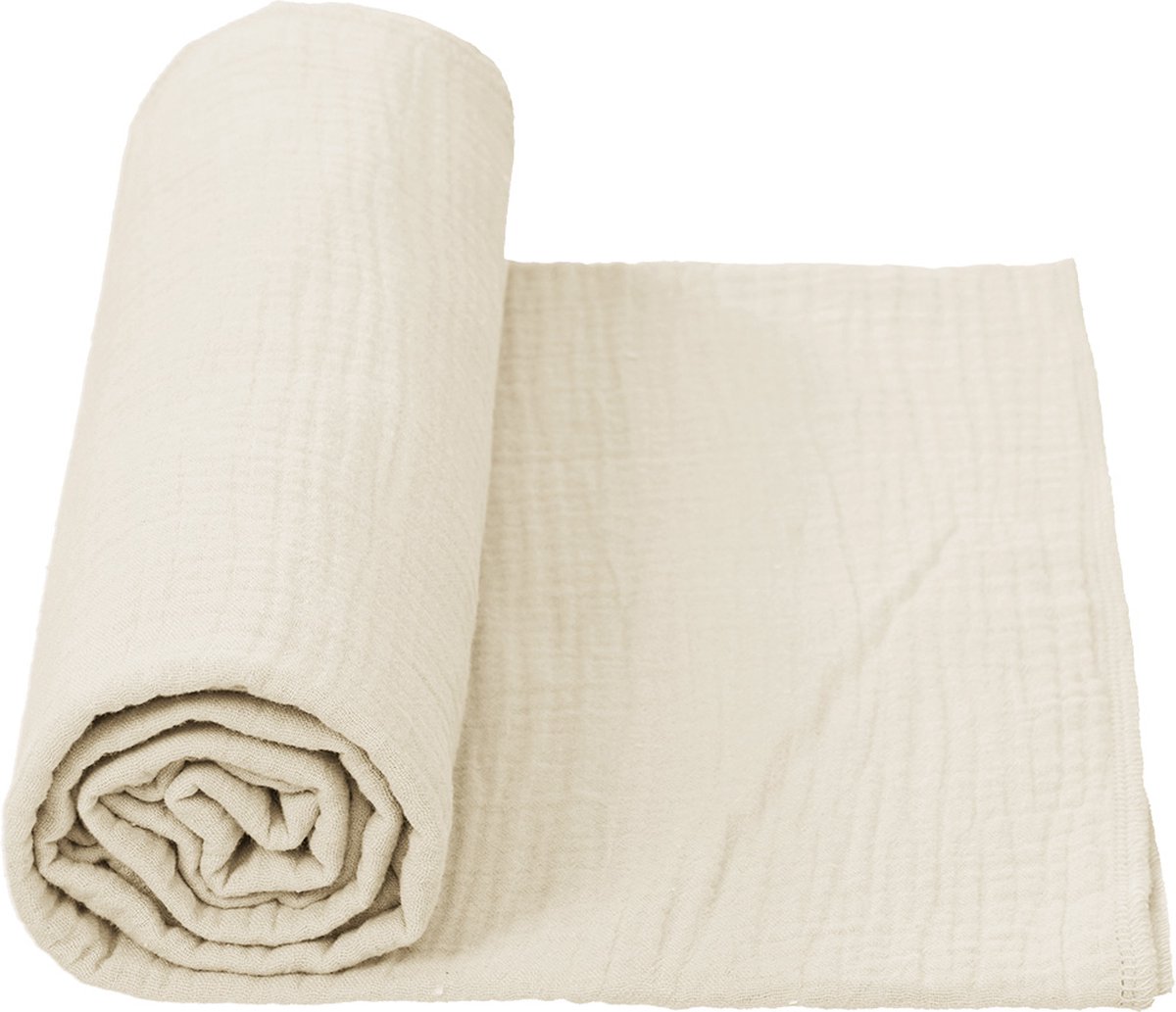 Goedkoopste Cottonbaby - Multidoek XL - Swaddle - Cottonsoft - Roomwit