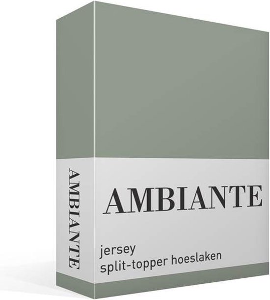 Housse de matelas Ambiante jersey split-topper, couleur verte.