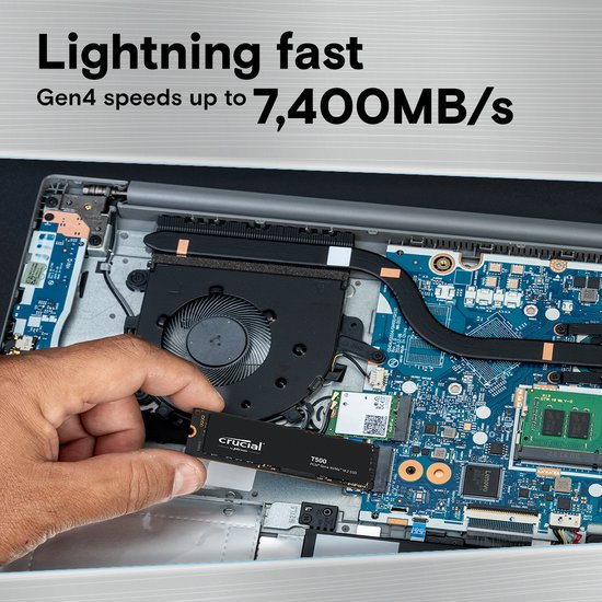 Crucial T500 | 1TB NVMe SSD | M.2 | Gen4 | 7.300MB/s Lezen | 6.800