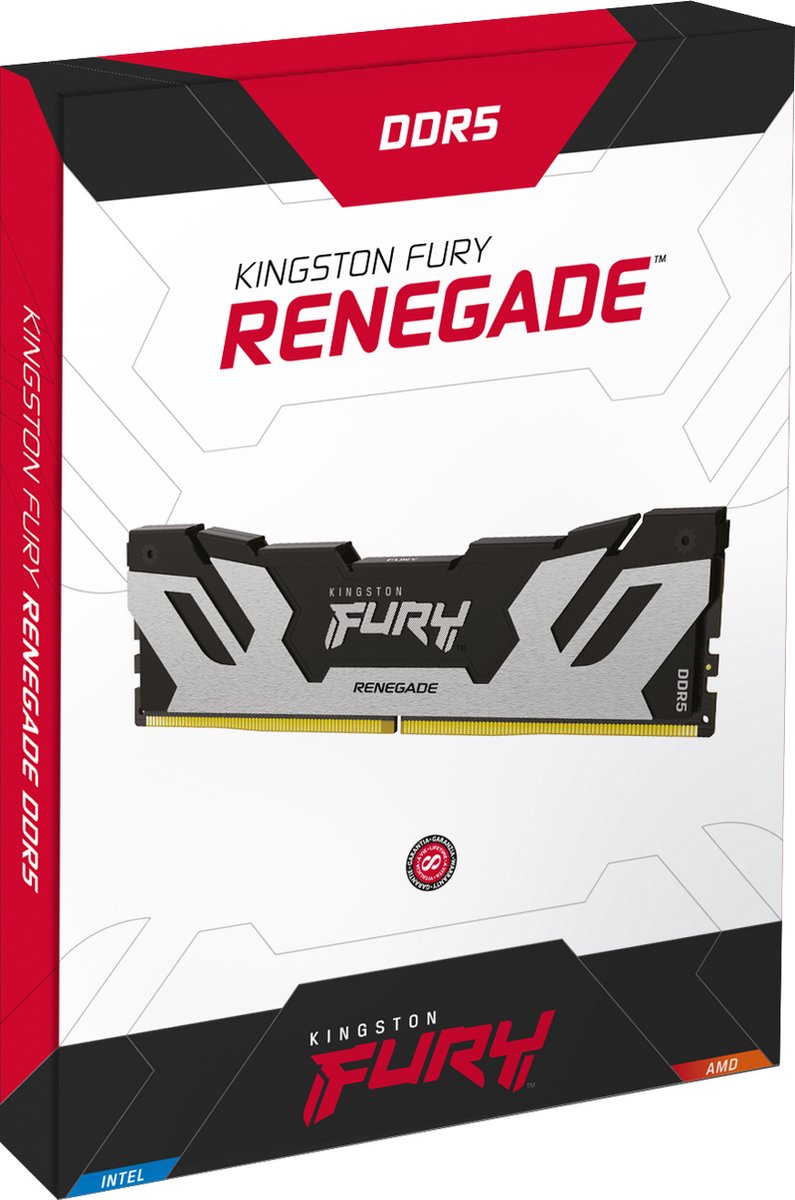 Kingston Technology Fury 32Gb 8000Mt/S Ddr5 Dimm (Set Van 2) Renegade Zilver Xmp geheugen - afbeelding 2
