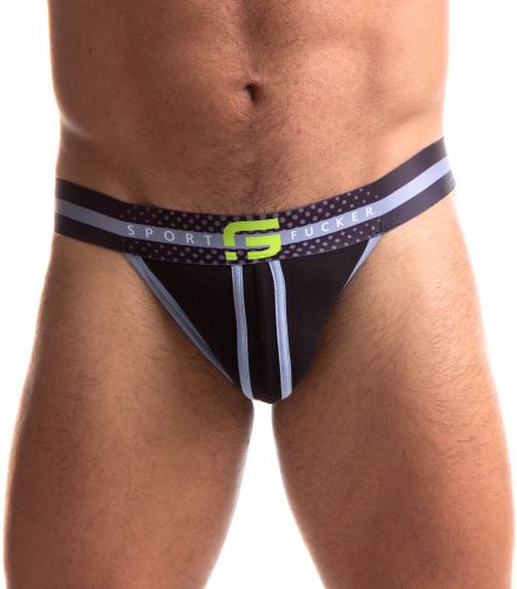 Goedkoopste Sport Fucker Jersey - Jockstrap - Zwart/Groen XXL