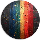 Verf schilderij rond - Vloeistof muurcirkels - Muurdecoratie rond Textuur - Wanddecoratie modern - Forex - Decoratie kamer muurcirkel forex 40x40 cm