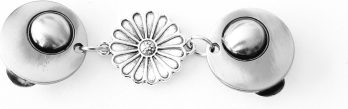 Fashionclip® - Madelief - Zilver - Vestsluiting - Vestclip - Vestclip Dames - Broche