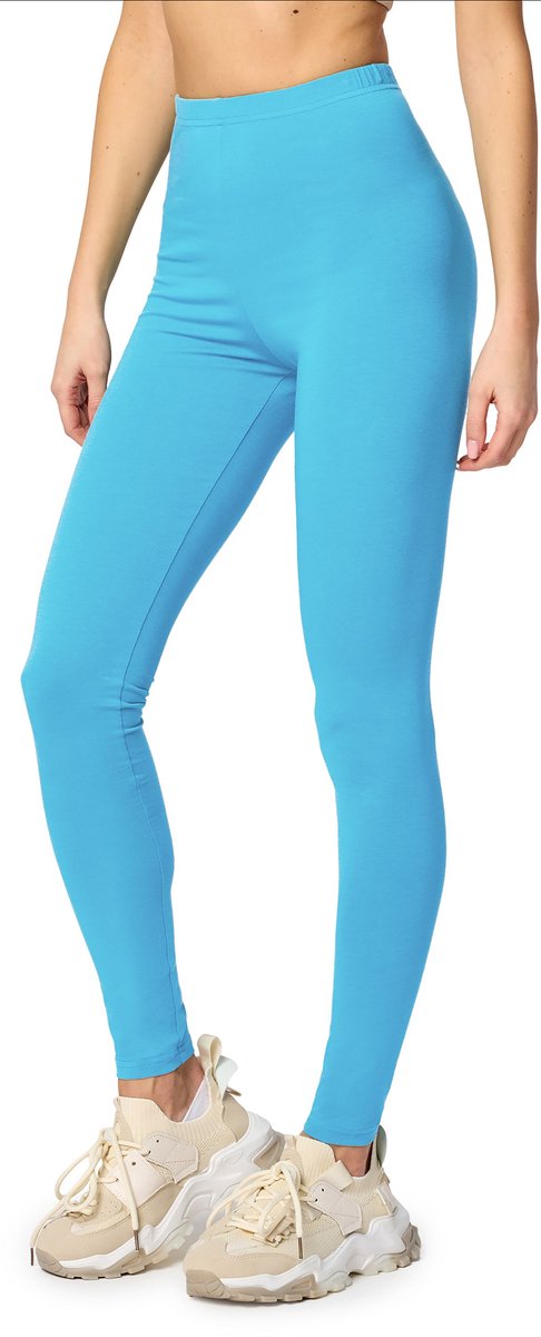 Legging Femme Merry Style 94% Coton - Confortable Et Extensible - Pour Yoga, Fitness Ou Daily Wear - Taille Haute