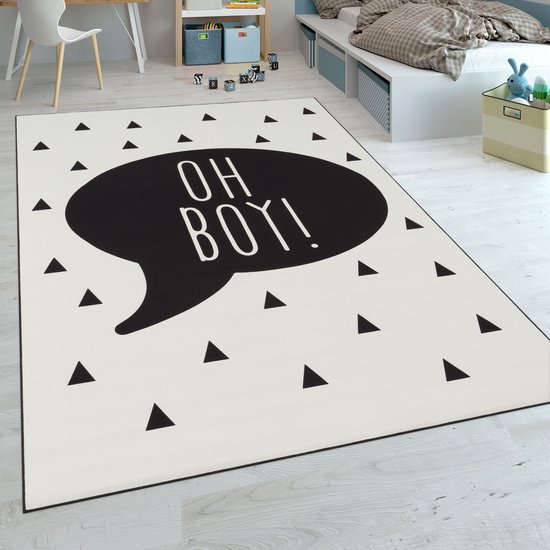 TT Home vloerkleed voor in de kinderkamer groen dinosaurus jungle vulkaan 3D-effect laagpolig, Maat:160x230 cm