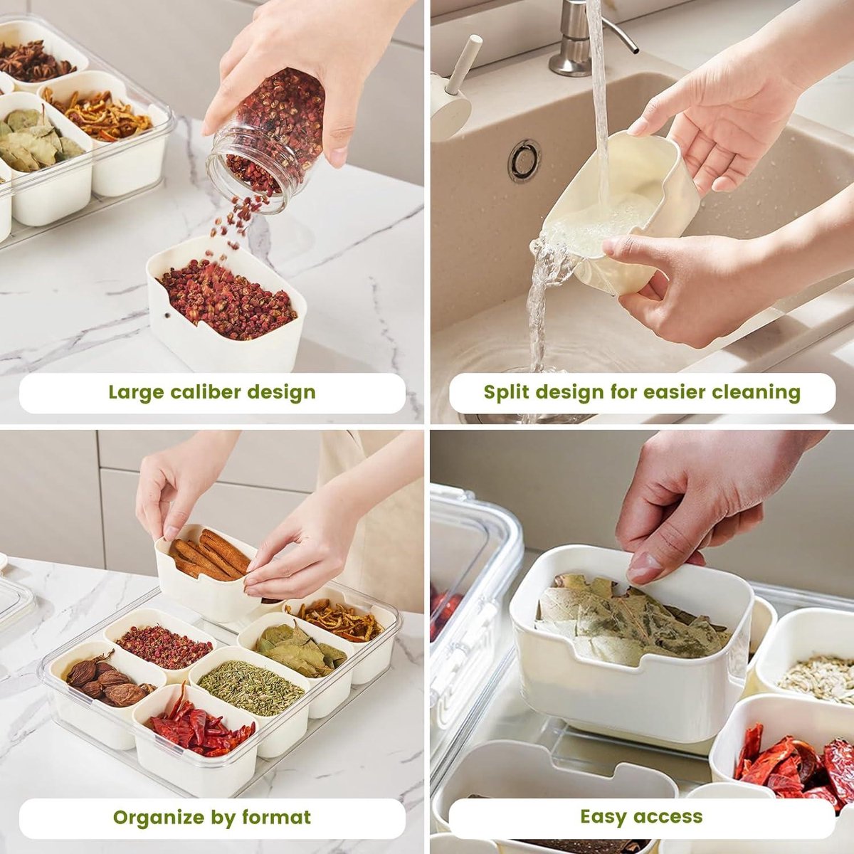 HOSPAOP Snackbord met vakken, snackschaal met deksel, plastic snackbox snack schalen set lekvrij, snacktablet organizer voor snoep, groenten, koekjes, noten, desserts, fruit HOSPAOP Snackbord met vakken, snackschaal met deksel, plastic snackbox snack schalen set lekvrij, snacktablet organizer voor snoep, groenten, koekjes, noten, desserts, fruit