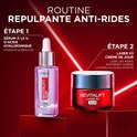 Stap 1 serum met hyaluronzuur en Stap 2 Revitalift Laser X3 dagcrème.