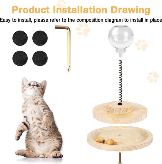 Puzzelspeeltje Kat, Interactieve Snoepjesdispenser, Kat Foerageer