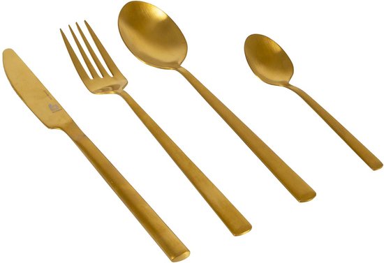 Bo-Camp Industrial - Bestekset - Fairbanks - 16-delig 4-Persoons - Goud