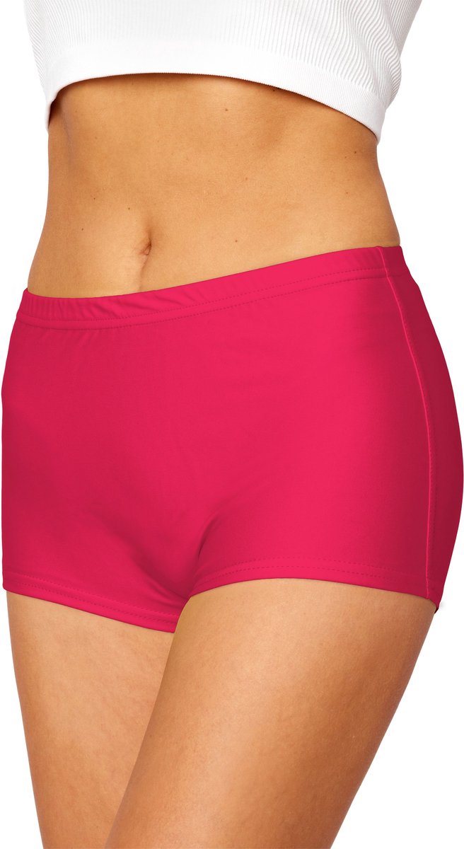 Merry Style HI-Leila Dames Zwembroek - Zwemshorts - Bikinibroekje - Elastische tailleband - Polyamide & Elastaan - Roze (3260) - 44