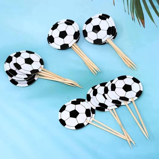 Aantal voetbaltaartdecoraties | Aantal voetbaltaartdecoraties | Taartkaarsen met sportthema, voetbaltaarttoppers met kaarsen, verjaardagskaars voor kinderen, verjaardag, jubileum