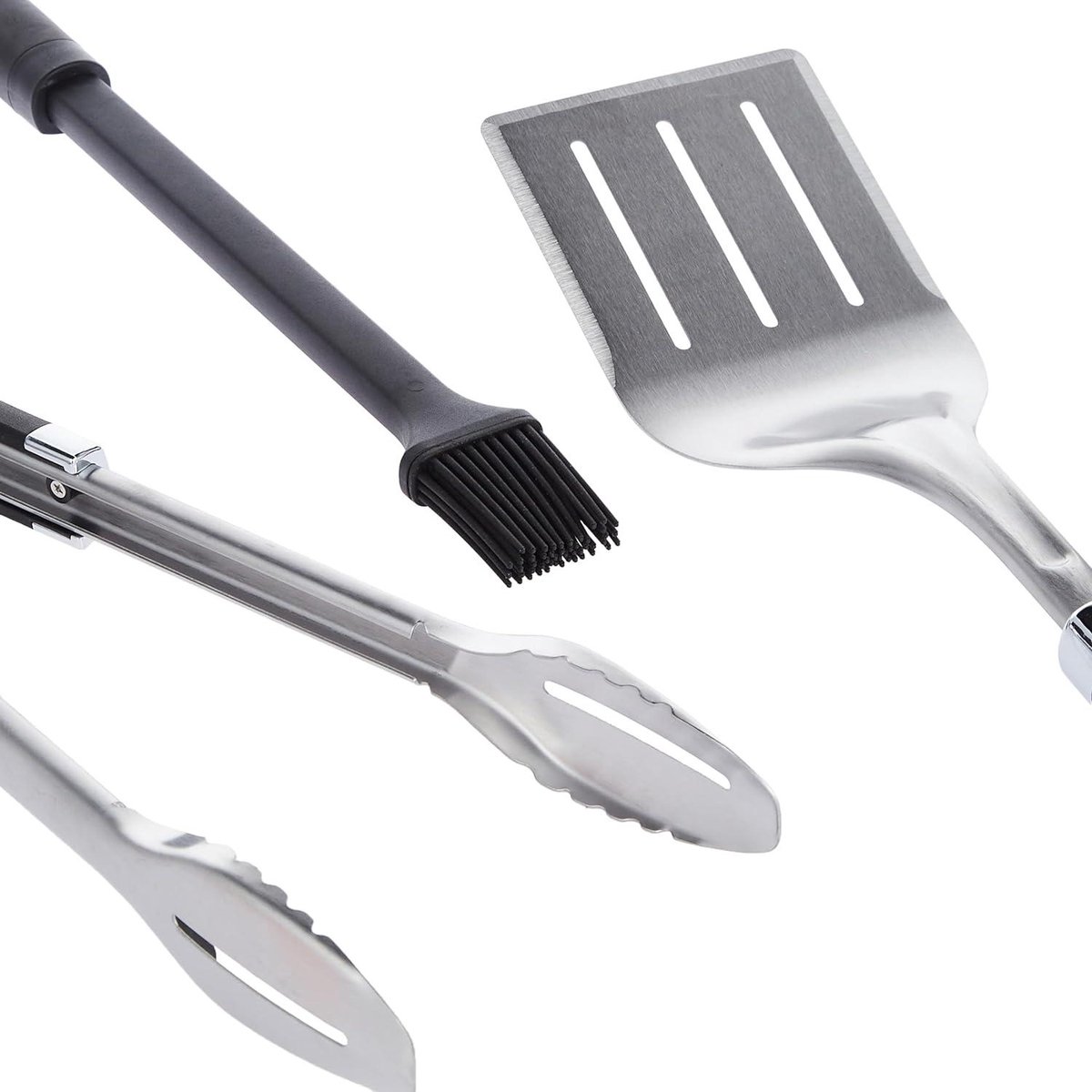 Weber Precision Ustensiles BBQ Lot de 3, noir inox