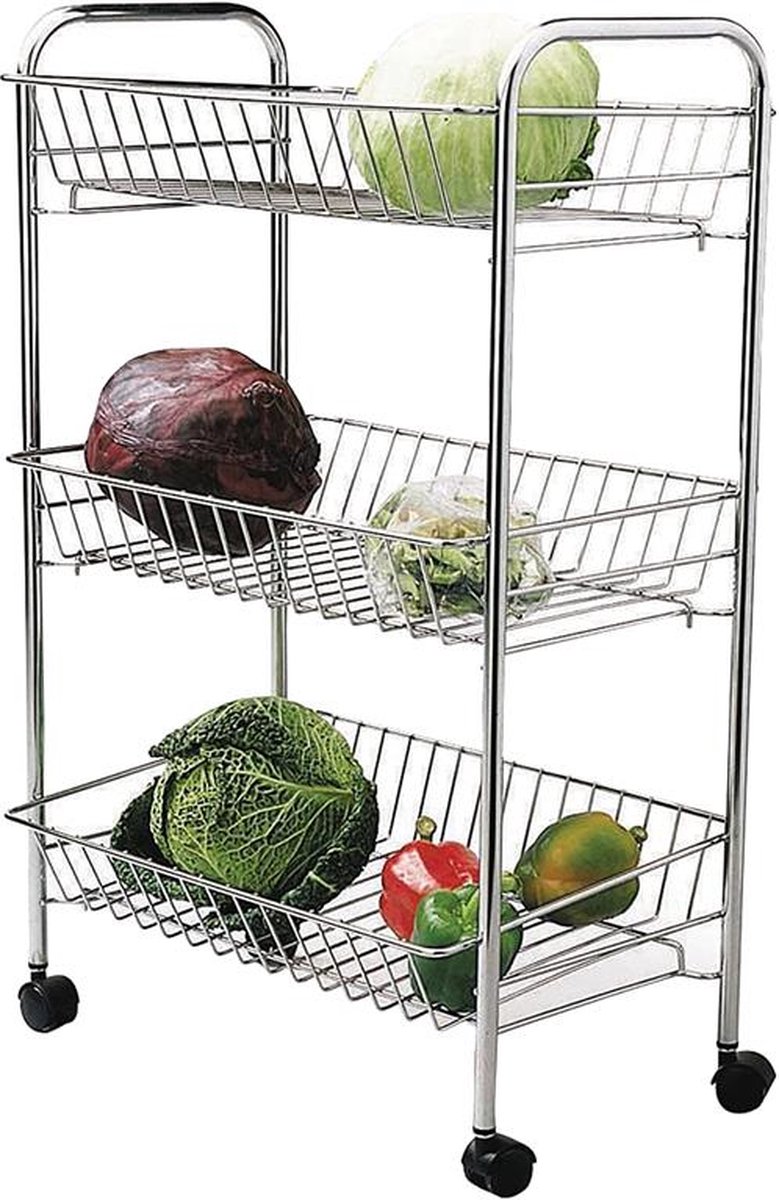 3/4/5-laags draaibaar keukenrek, fruit- en groentemand, metalen draadopslagtrolley met wielen bovenaan, ronde keukenorganizer voor groentesnacks, rollend opbergrek wit Dr 3/4/5-laags draaibaar keukenrek, fruit- en groentemand, metalen draadopslagtrolley met wielen bovenaan, ronde keukenorganizer voor groentesnacks, rollend opbergrek wit Dr