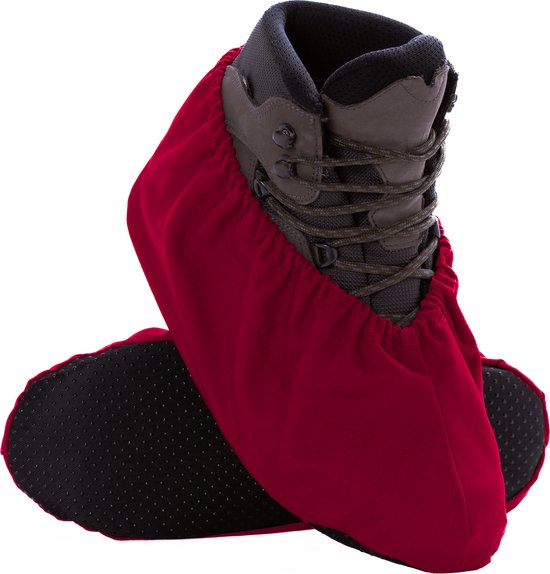 Foto: Nesto s herbruikbare overschoenen wasbaar anti slip schoenovertrek schoenhoesjes herbruikbaar nylon maat 42 47 rood