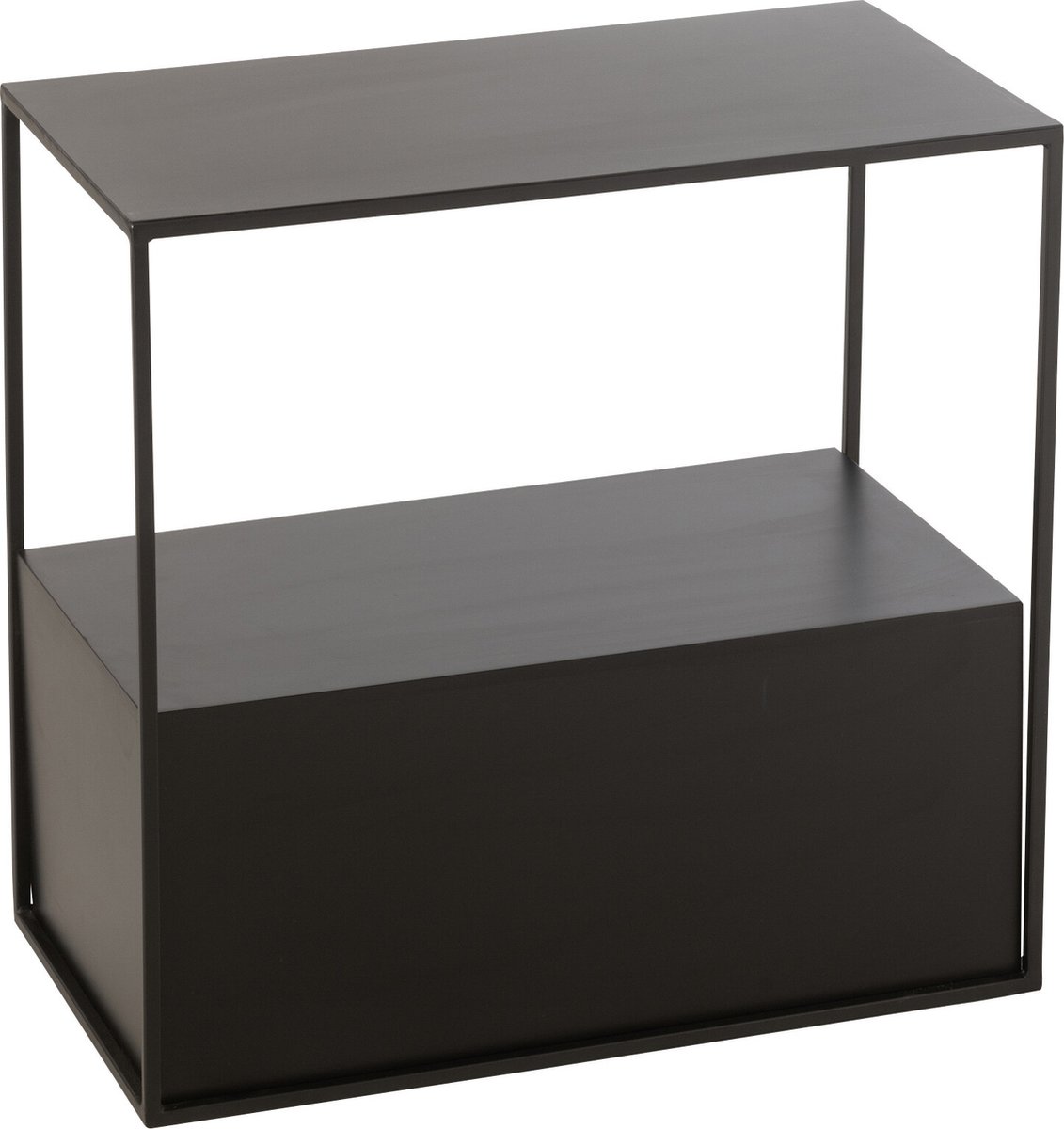 J-Line bijzettafel Rechthoek - metaal - zwart