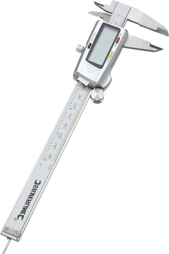 VEVOR Digitale schuifmaat van 0-150 m, meetgereedschap ± 0,02 mm, roestvrij staal, IP54, spatwaterdicht, stofdicht, beschermend design, lcd-display, nulinstellingsfunctie, ideaal voor meting in de