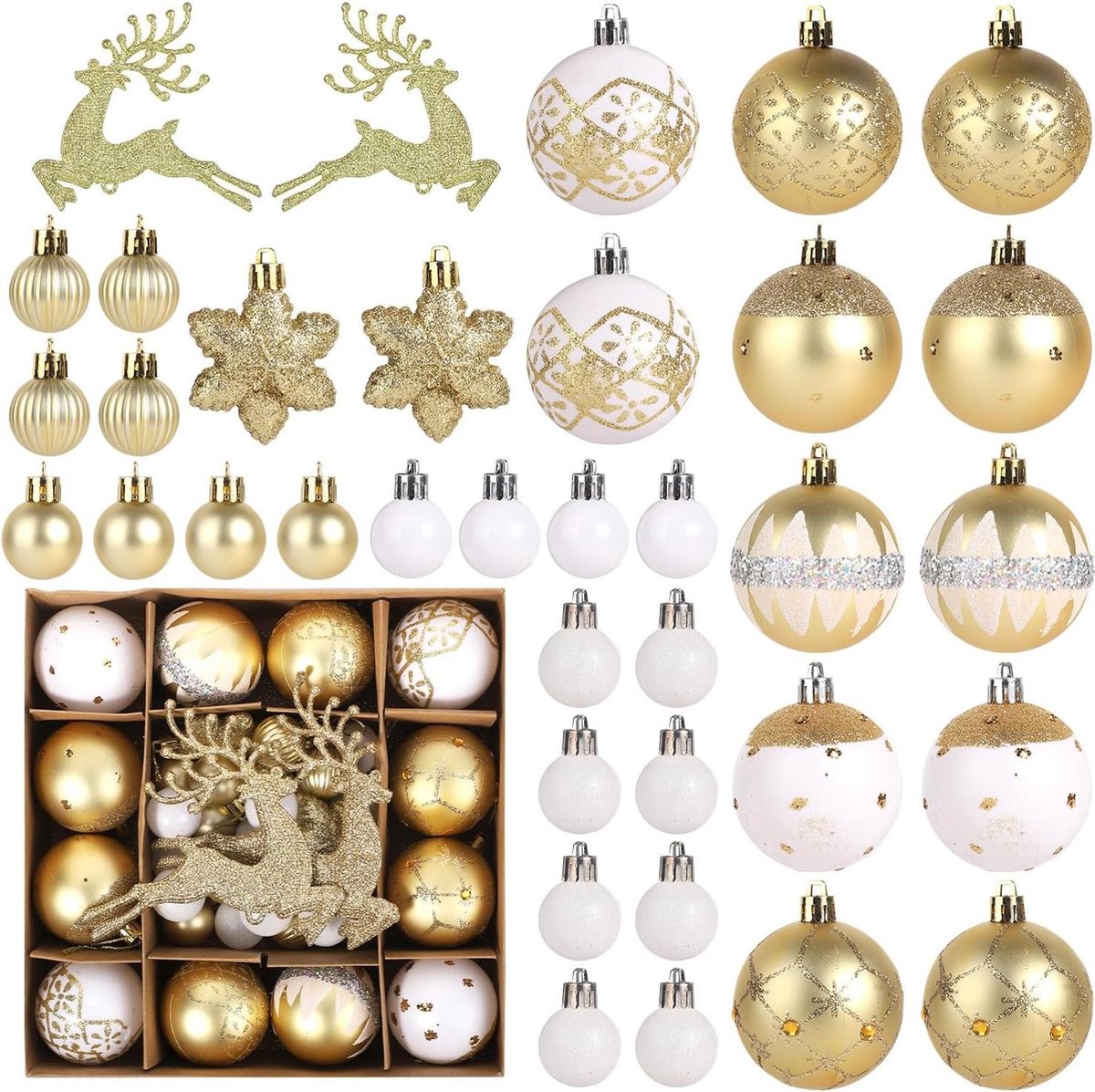 36 stks Kerstballen Ornamenten voor Kerstvakantie Bruiloft Feestdecoratie