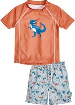 Playshoes Kinder UV-Schutz Bade-Set Dino Blau-110/116