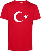 T-shirt kind Vlag Turkije | EK 2024 |Turkije tshirt | Shirt Turkije Vlag | Rood | maat 152