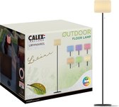 Calex Zonne-energie Vloerlamp Latina - Oplaadbaar - Staande lamp voor Buiten - Draadloos - Dimbaar - Warm Wit Licht & RGB - Waterdicht - Decoratie voor Tuin - Sfeerverlichting - Zwart
