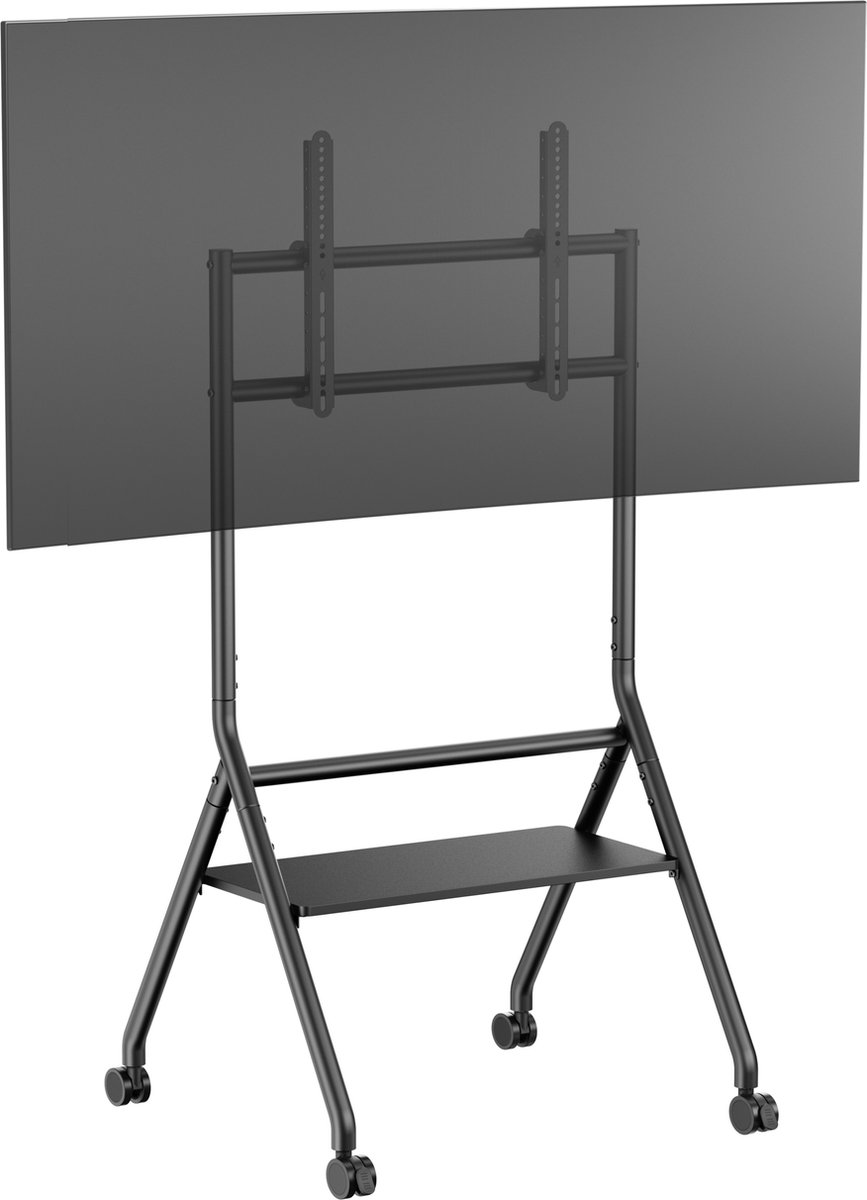 VDD TV Standaard - TV Statief - TV Voet - Monitor Standaard - Verrijdbaar & in Hoogte Verstelbaar 125 tot 140 cm - Geschikt voor beeldscherm van 37 tot 86 inch