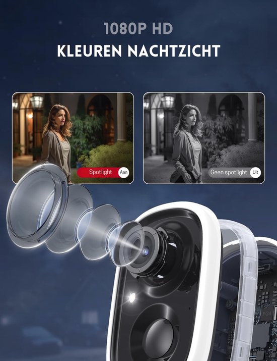 StayPowered Beveiligingscamera op Zonne-energie - Houd Altijd een Oogje in het Zeil en Voel Je Veilig, Waar Je ook Bent! - Kristalhelder Beeld - Bewegingsdetectie - met Nachtzicht met Kleur - Tweeweg Audio - Wit - Levering Sneller dan Aangegeven! van StayPowered — afbeelding 3