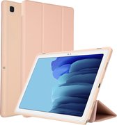 Accezz Tablet Hoes Geschikt voor Samsung Galaxy Tab A7 - Accezz Smart Silicone Bookcase - Rosé goud