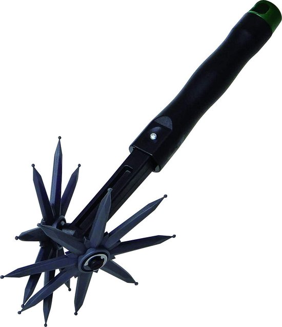 Tuinfrees 2-in-1 - Garden Star-frees voor zaadvoorbereiding en losmaken van de grond - Handmatige cultivator / rollencultivator voor tuin, gazon, onkruid, rolschoffel, staalgrondkruim - Zonder handvat — afbeelding 5