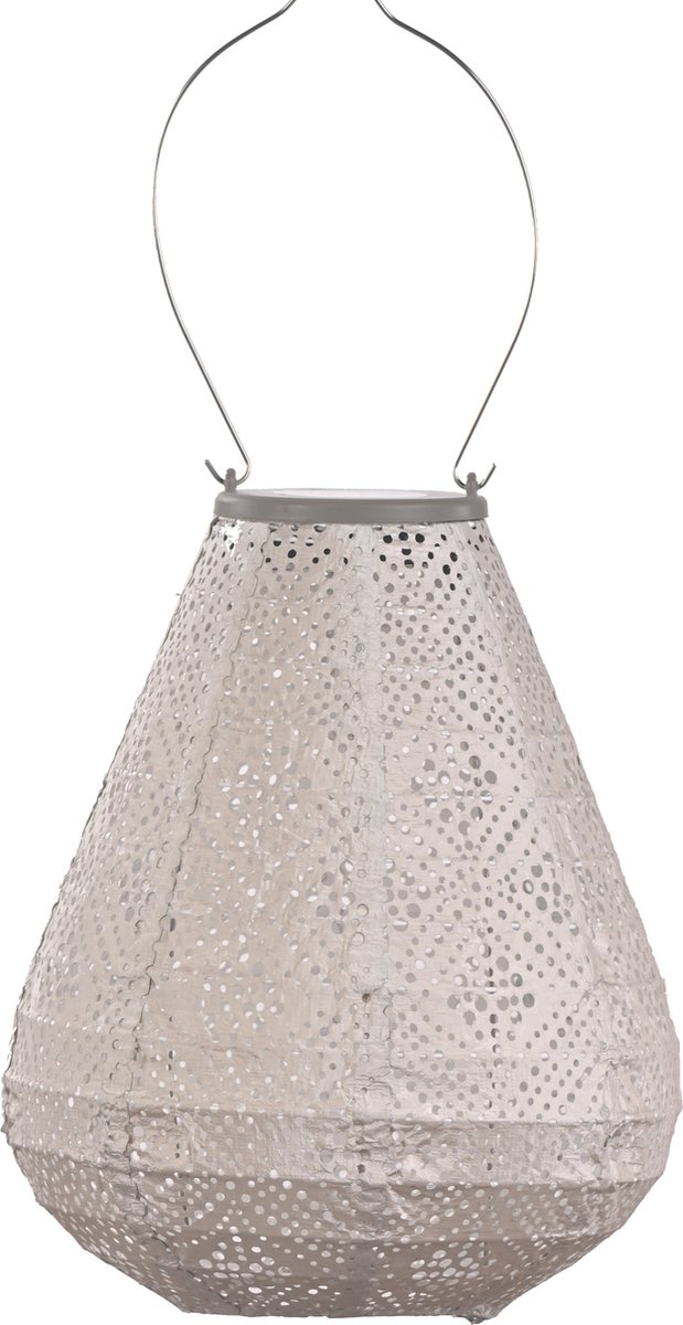 Lumiz Solar Buitenlamp - Buitenverlichting - Lampion - Solar Tuinverlichting - Topaze Tulip - 20 cm - Licht Taupe