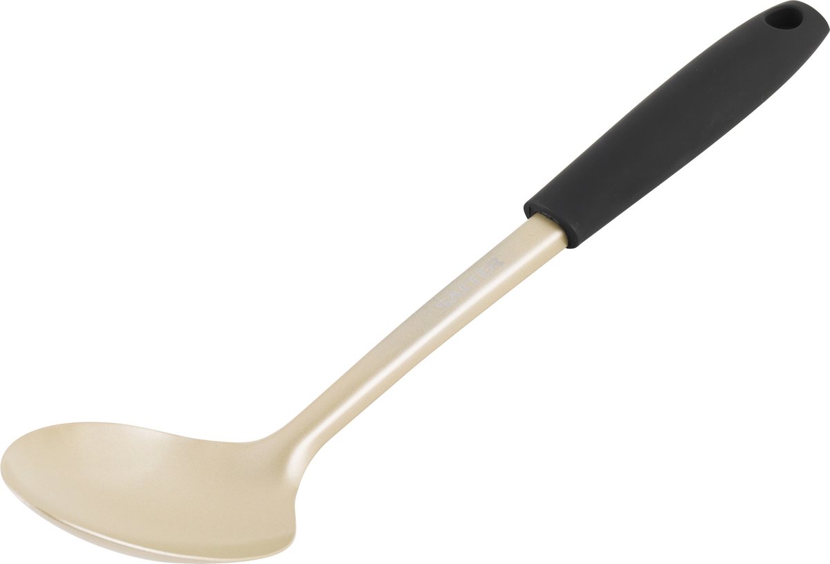Salter Solid Spoon roestvrij staal kookgerei Hanging Haak Olympus Gold