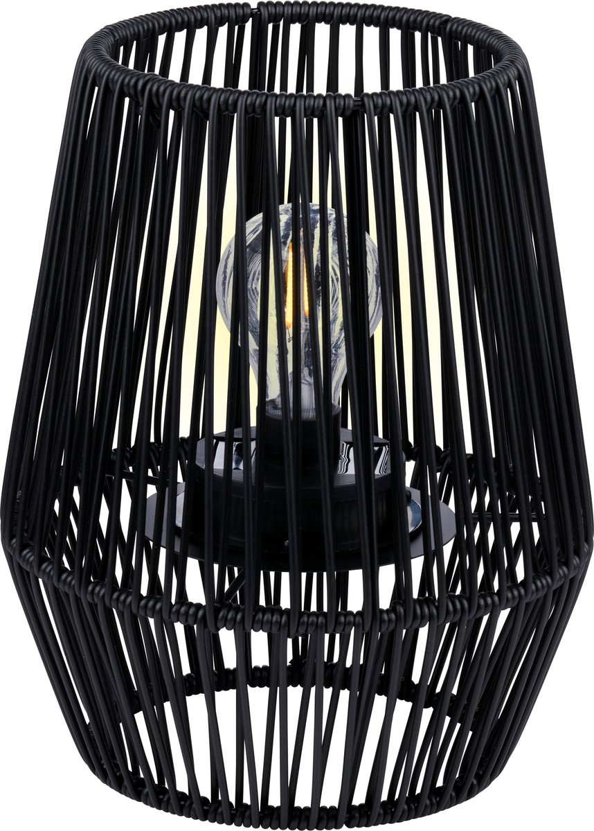 Arti Casa Solar Tafellamp Zwart - Tuinverlichting op Zonne Energie - Tafel Lamp met Warm Wit Licht