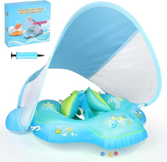 Mambobaby™ Zwemband met Zonnekap | Veilig & Zonwerend (UPF 50