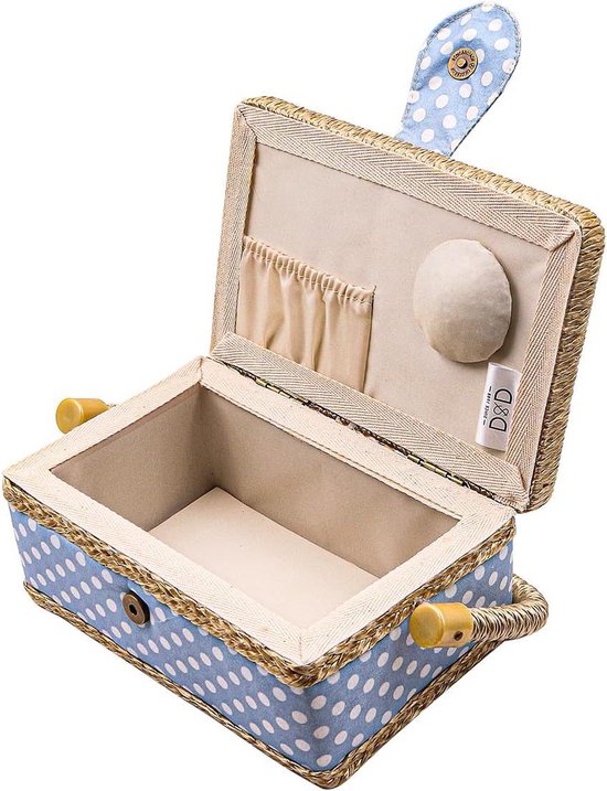 Naaikast-organizer, naai-accessoires, dubbellaags waterdicht ontwerp, grote inhoud, opbergdoos voor naaigereedschap, scharen, draad, spelden, N