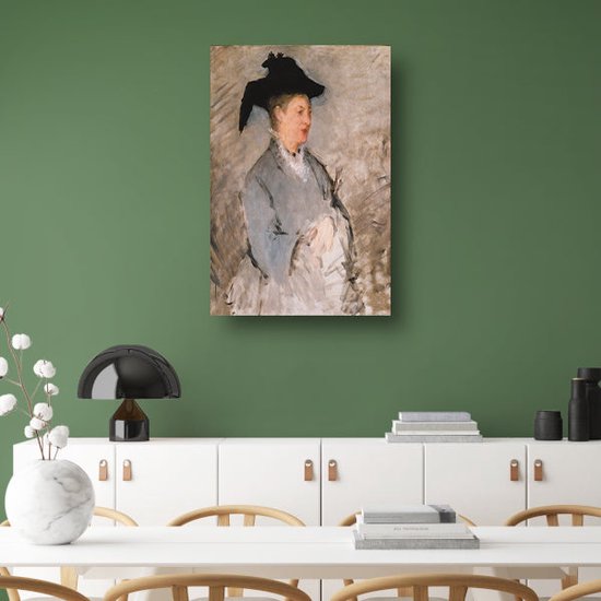 Femme - Tableaux Edouard Manet - Portrait de femme - Tableaux sur toile Maîtres anciens - Décoration murale rurale - Tableau sur toile - Accessoires de chambre toile 50x70 cm