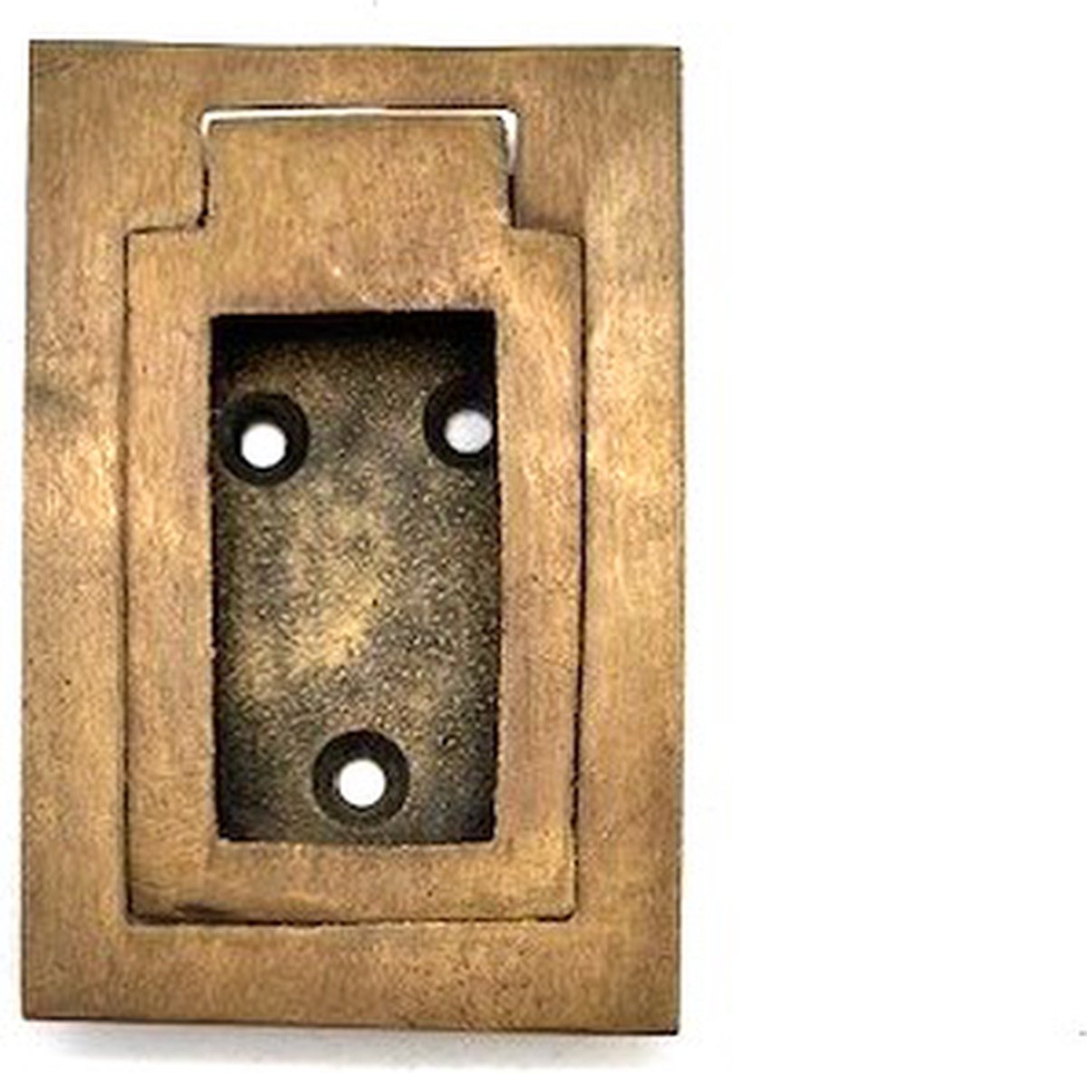 Luikgreep Messing antiek rechthoekig 40x60mm