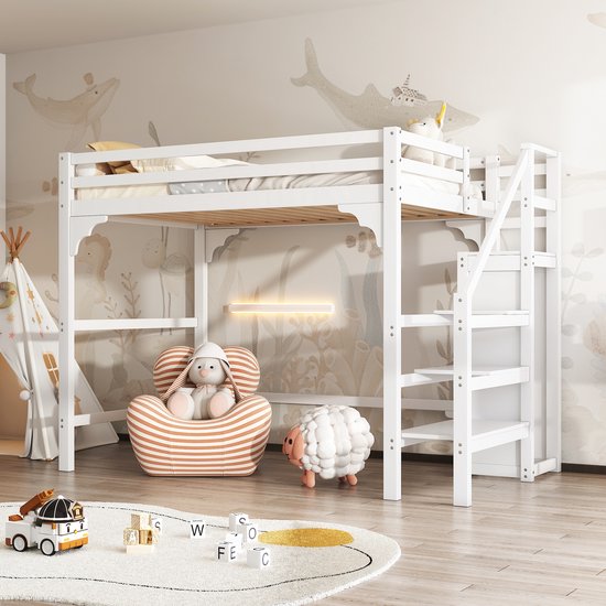 Kebnor IJzeren bed, hoogslaper, met dubbele deur